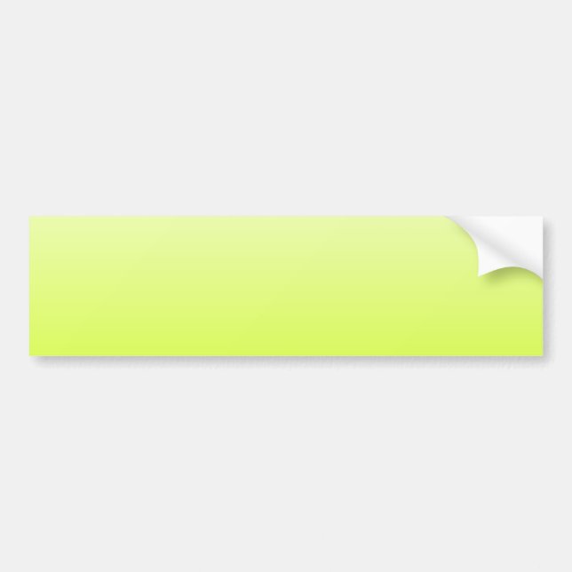 Fluorescent Yellow Gradient Bumper Sticker (Front)