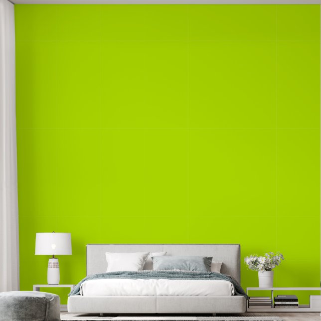 Fluorescent Yellow Green Wallpaper (Bedroom)