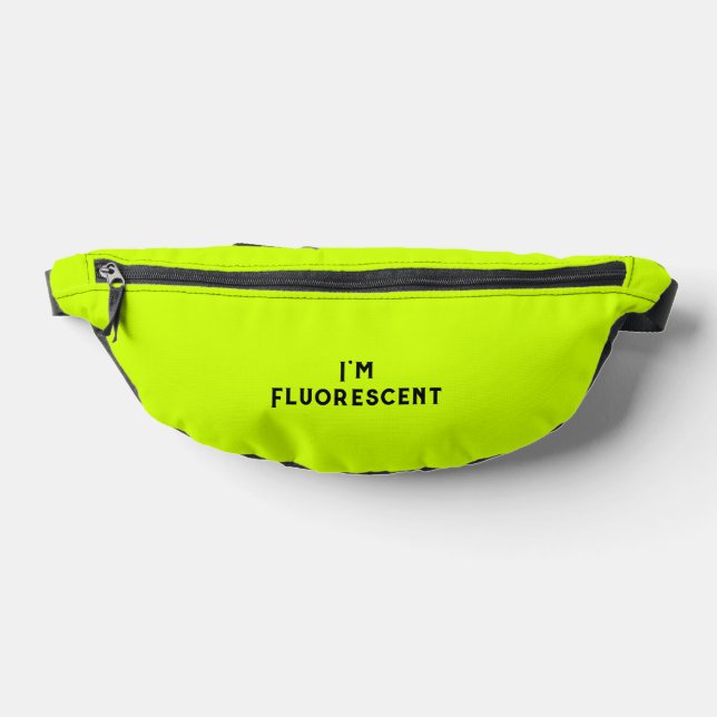 Fluorescent Yellow "I'm "Fluorescent" Festival Bum Bags (Lay Down)