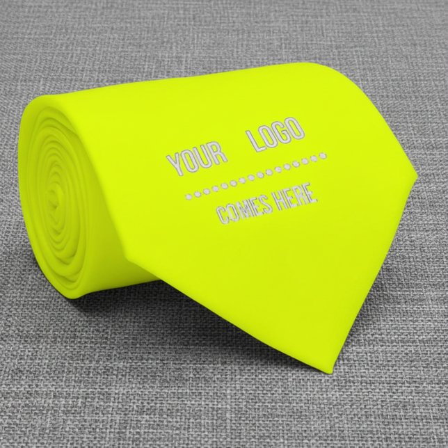 fluorescent  yellow solid colour - add logo tie (Creator Uploaded)
