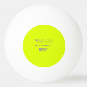 fluorescent  yellow - your  logo ping pong ball