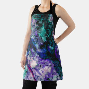Fluorite Crystal Geode Marble Abstract Apron