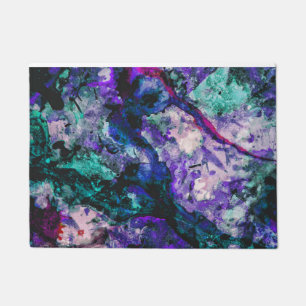 Fluorite Crystal Geode Marble Abstract Doormat