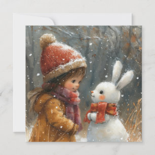 Flurry Friends: Frolicking Bunnies ❄️ Digital Holiday Card