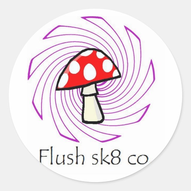 flush logo classic round sticker (Front)
