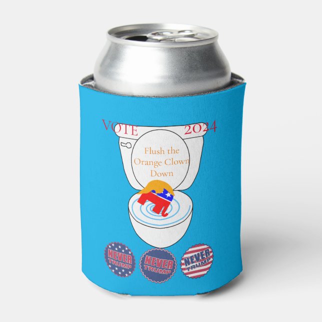 Flush The Orange Clown Thunder_Cove Can Cooler (Can Front)