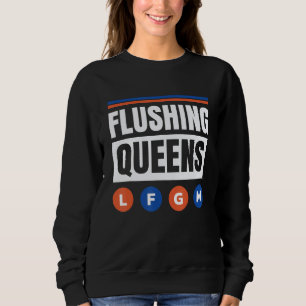 Flushing Queens New York City Trains Metro Subway  Sweatshirt