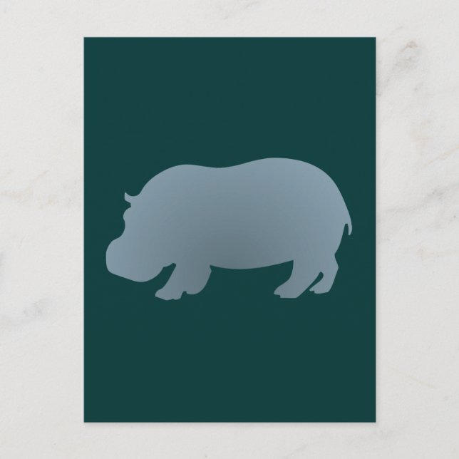 Flusspferd hippo hippopotamus postcard (Front)