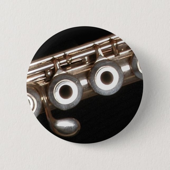 Flute 6 Cm Round Badge (Front)