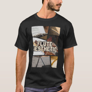 Flute Aesthetic Collage Music Flautist Musician T-Shirt