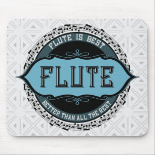 Flute Best Music Note Circle Mouse Pad
