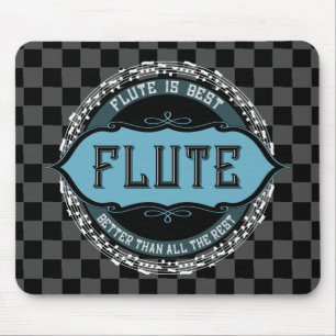Flute Best Music Note Circle Mouse Pad