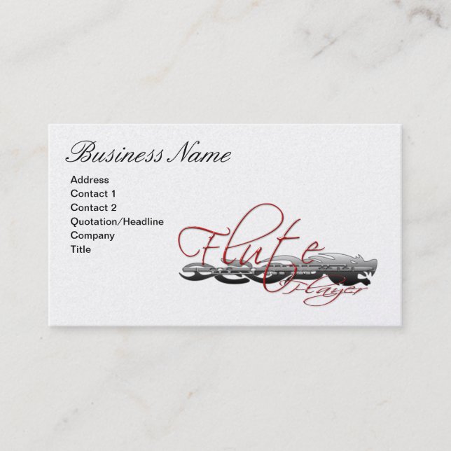 Flute Business Card (Front)