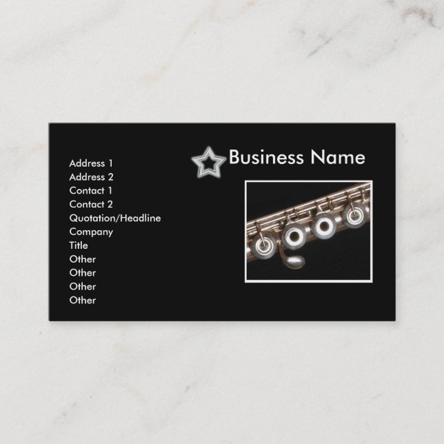 Flute  Business Card (Front)