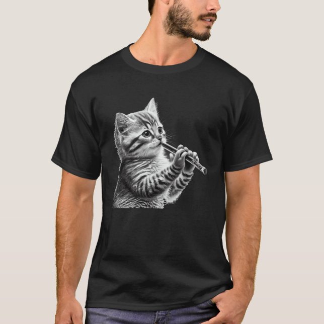 Flute Cat 1 T-Shirt (Front)