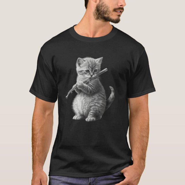 Flute Cat 2 T-Shirt (Front)
