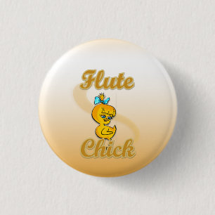 Flute Chick 3 Cm Round Badge
