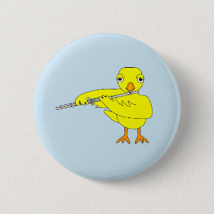Flute Chick 6 Cm Round Badge