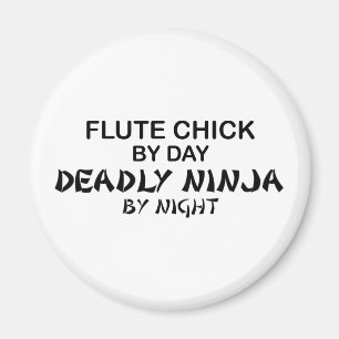 Flute Chick Deadly Ninja by Night Magnet