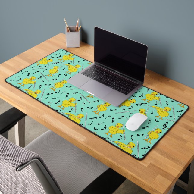Flute Chick Music Notes Desk Mat (Office 2)