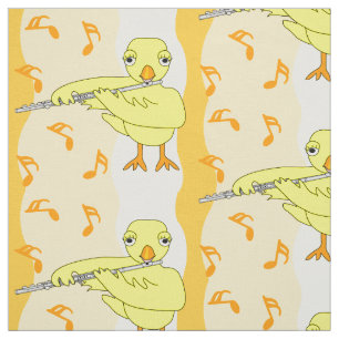 Flute Chick Pattern Fabric