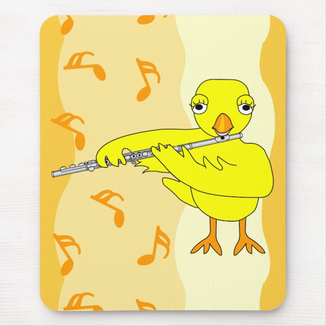 Flute Chick Pattern Mouse Pad (Front)