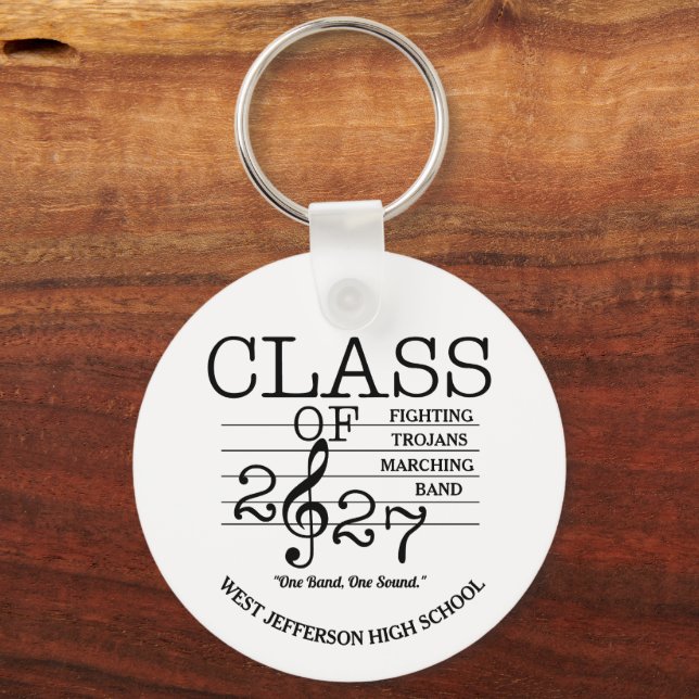 FLUTE Class of 2027 Marching Band Keychain (Front)