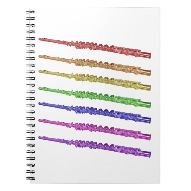 Flute Colourful Rainbow Notebook (Front)