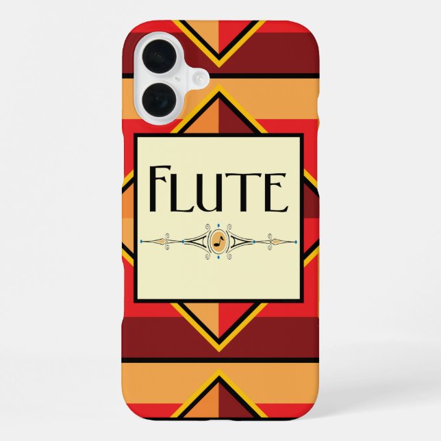 Flute Decorative Block iPhone Case (Back)
