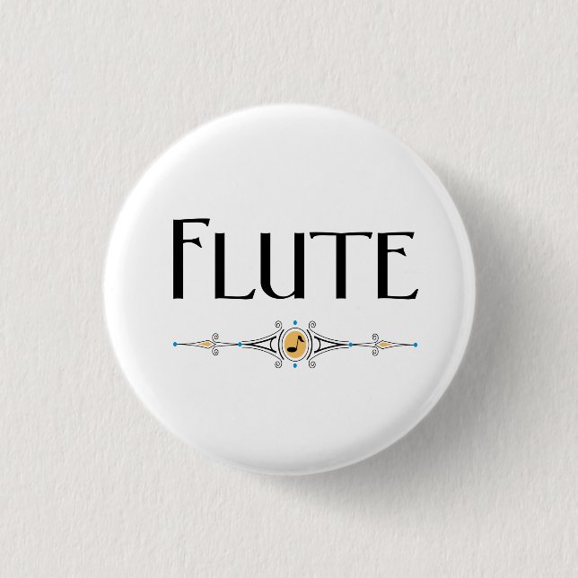 Flute Decorative Line 3 Cm Round Badge (Front)
