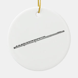 Flute "Drawing" Ceramic Tree Decoration