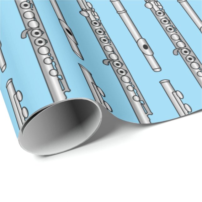 Flute Drawing Pattern Wrapping Paper (Roll Corner)