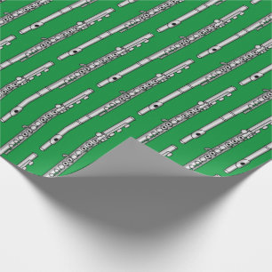 Flute Drawing Pattern Wrapping Paper