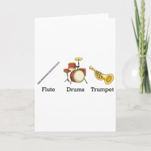 Flute Drums Trumpet Nd Instruments Subtle Anti Tru Card