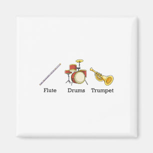 Flute Drums Trumpet Nd Instruments Subtle Anti Tru Magnet