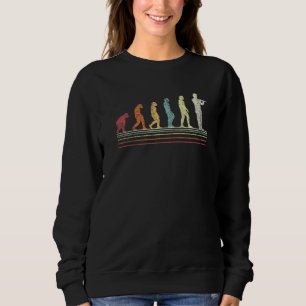 Flute Evolution Funny Flute Player Flautist Retro Sweatshirt
