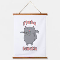 Flute Fanatic Gray Cat Pink