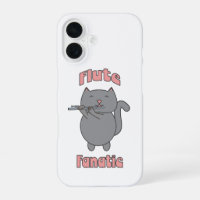 Flute Fanatic Grey Cat Pink