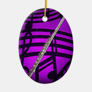 Flute Flautist Musician Oval Ornament