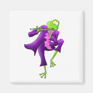 Flute Frog Magnet