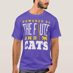 Flute Funny Cat Lover Instrument Flute Lover Flut T-Shirt