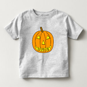 Flute Halloween Pumpkin Toddler T-Shirt