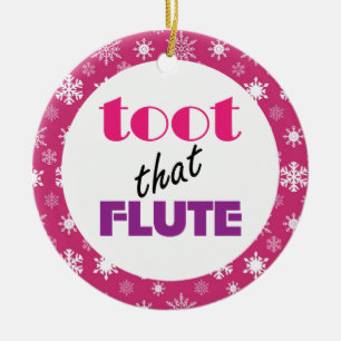 Flute Humour Music Christmas Ornament Gift