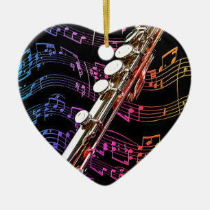 Flute is my Passion_ Ceramic Tree Decoration