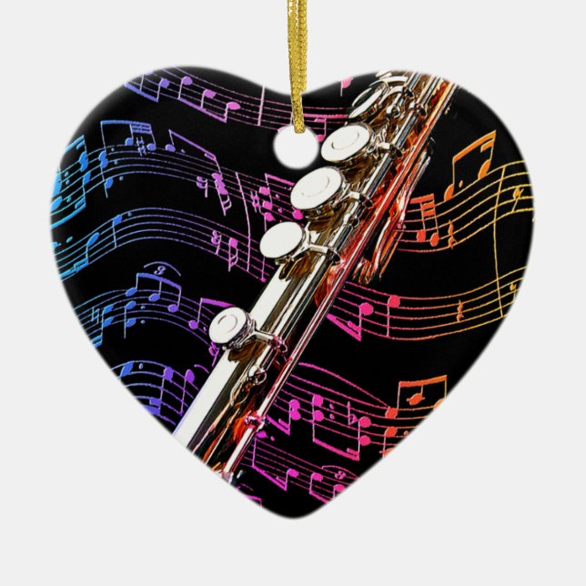 Flute is my Passion_ Ceramic Tree Decoration (Front)