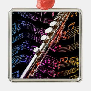 Flute is my Passion_ Metal Tree Decoration