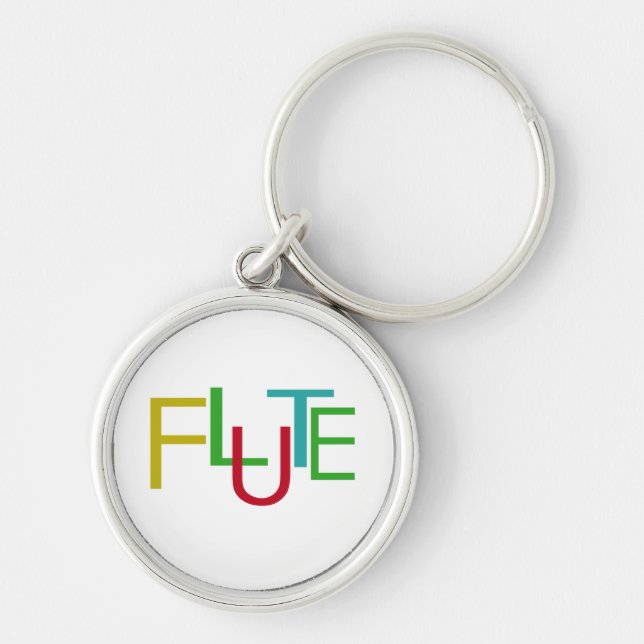 Flute Letters Key Ring (Front)