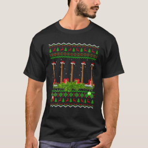 Flute Music Lover Xmas Gift Ugly Flute Christmas T-Shirt