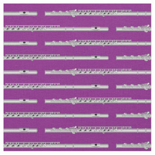 Flute Music Musician Room Decor Purple Fabric