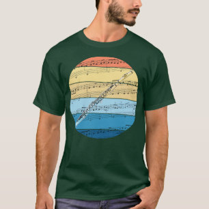 Flute Music Notation Flautist Summer Festival T-Shirt